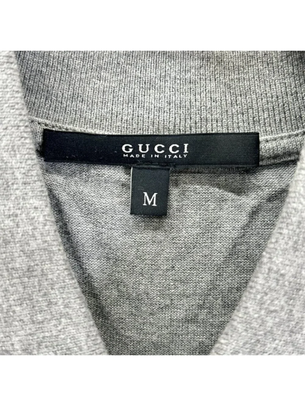Gucci Gray Cotton Sherry Line Polo